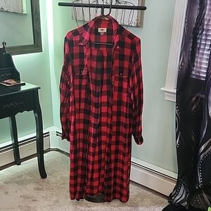 Plaid Red and Black Women's Dress